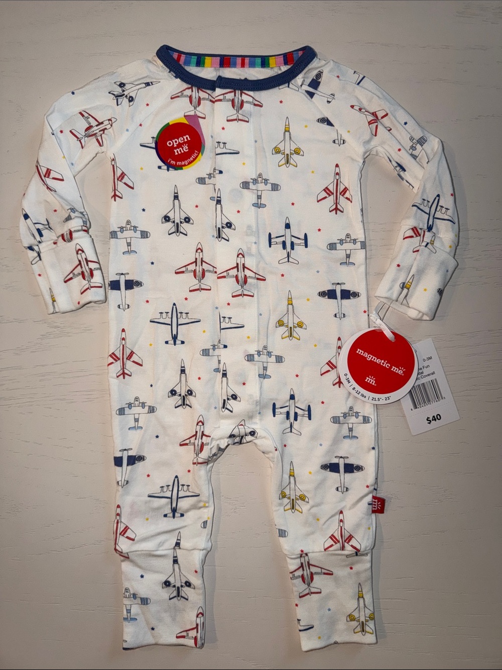 Magnetic Me Just Plane Fun Convertible Coverall 0-3 months